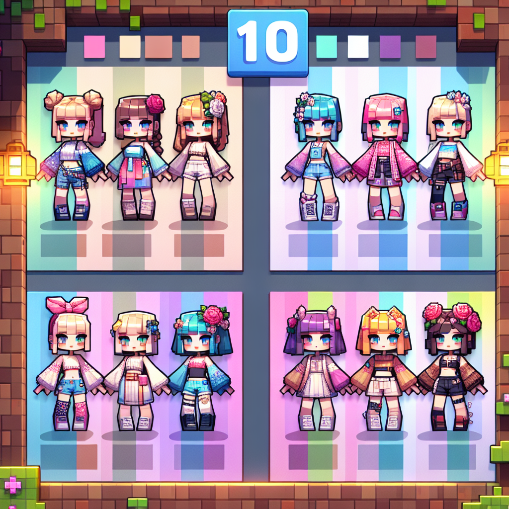 Top 10 Aesthetic Girl Minecraft Skin Templates to Enhance Your Gaming Style